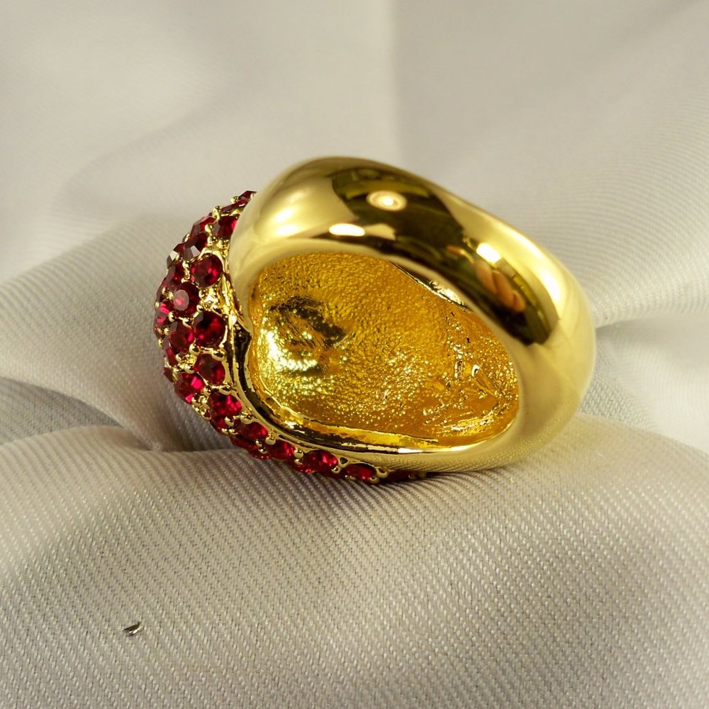 New Hutton Wilkinson Ruby Red Cubic Zirconias Gol… - image 8